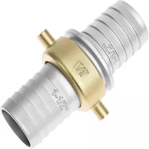 QWORK 알루미늄 핀 러그 호스 섕크 커플링 세트 직경 1.5 남녀 파이프 실 75PSI