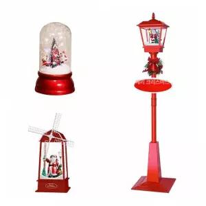 크리스마스 스노우볼 무드등 워터볼 산타 가로등 회전