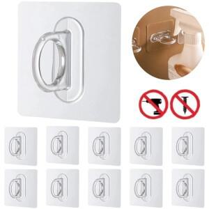 1-10피스 마그네틱 접착 라운드 후크 다용도 벽걸이 형 욕실 주방 링 Hange에 대한  펀칭 수납함 랙