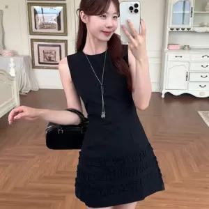 [디어로우]D154 로맨틱 셔링 프릴 미니 원피스