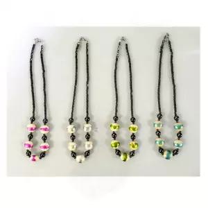 부모님 어르신 목결림 원형 비즈 디자인 건강 자석 목걸이