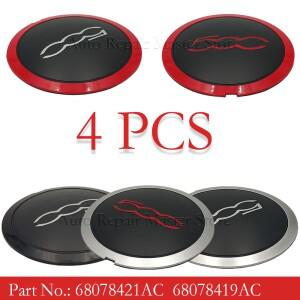 51884863 68078419AC 4개 133mm 휠캡 휠 센터 허브 캡 세트 먼지 커버 교체용 피아트호환 500