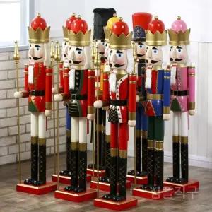 호두까기인형 장식 공예 가정 인형 크리스마스 120cm 목각 호두까기 미니어처 병정 거실