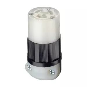 레비톤 15암페어 277볼트 NEMA L7-15R 2P 3W 잠금 커넥터 산업용 등급 접지 4779-C 흑백