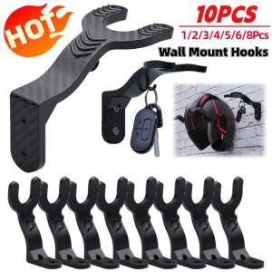 1-10피스 바이크 오토바이 헬멧 후크 랙 다용도 키 디스플레이 옷걸이 벽 마운트 자켓 홀더 주방 캐비닛 선