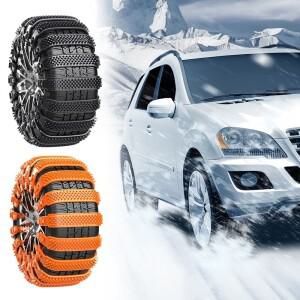 1PC 고무 자동차 스노우 체인 조절 가능한 비상용 액세서리 미끄럼 방지 타이어 체인 미끄럼 방지 자동차