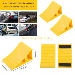 96GB 2PCS 자동차 휠 차크 고도로 차량 타이어 스토퍼 자동 휠 스톱 슬라이더 블록 용지함 지원 패드