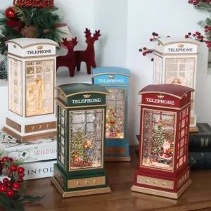 공중전화 워터볼 오르골 오르골스노우볼 크리스마스장식품