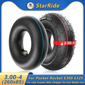 포켓 로켓 E300 E325 eZip 스쿠터 미니 소형 초퍼 고카트 블레이즈 가스 전기 모빌리티용 3.00-4 타이어 및