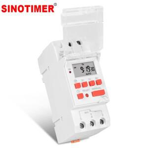 SINOTIMER 30A 부하 220V AC 프로그램 가능 주간 디지털 타이머 스위치 릴레이 제어 시간 7 일 자동 ON OFF