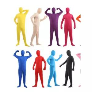 바디슈트 쫄쫄이 노란색 전신 크로마키 의상 유튜브 졸업사진