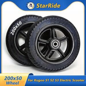 200x50 솔리드 타이어 휠 쿠구 S1 S2 S3 전동 스쿠터 밸런스 바이크용 8x2 플라스틱 허브 10mm 베어링 폭발