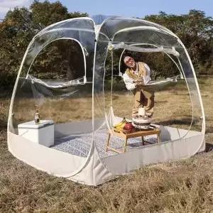 투명 텐트 쉘터 감성 돔텐트 PVC 투명비닐 천막 온실