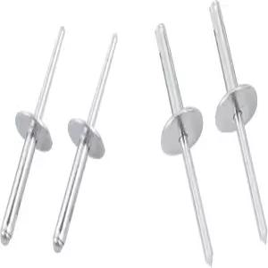 AUXBC 50pcs 3/16 x 1 알루미늄 블라인드 리벳 모든 대형 헤드 삼중 접이식 폭발 팝 직경 10mm 실버