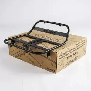 최고급 자전거 짐받이 프론트 랙 단일 짐칸 스트랩 포함 블랙