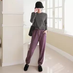 여자 신축성 좋은 폴리스판 루즈핏 조거팬츠