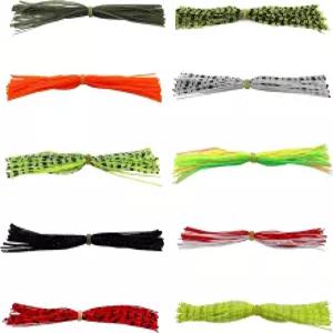 로우파 실리콘 지그 스커트 소재 오징어 고무 헤드 루어 스피너베이츠 플라이 낚시 크리스탈 플래시 베이스