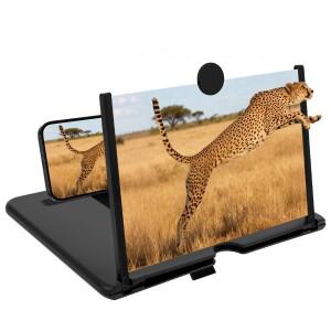 스마트폰 화면 확대기 10/12/14인치 앰프 폰 스탠드 모바일 프로젝터 스크린 영화  비디오용 크리스마스 선