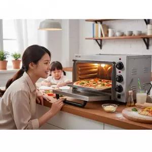 소형오븐 오븐 선물 미니 스틸 소형 전기 제빵