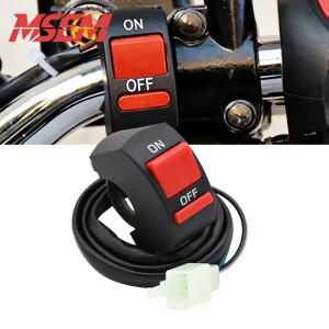 바이크 오토바이 핸들바 플레임아웃 스위치 전동바이크 ON OFF 버튼 모토 헤드라이트 신호등 범용 컨트롤 1