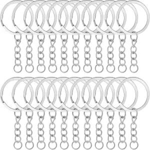 체인 벌크 스플릿 키 체인이 있는 Chuyau 10Pcs 보석 공예를 위한 오픈 점프 링 커넥터가 1.1인치 부품