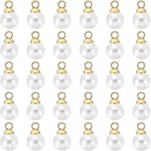 파티킬 진주 참 100개 구슬 가짜 펜던트 팔찌 귀걸이 목걸이 공예를 위한 DIY