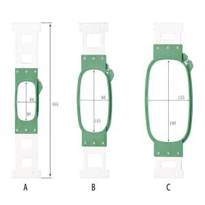 플라스틱 크로스 스티치 후프  흡입 자수  직사각형 세트 프레임  재봉틀 부품  액세서리  355mm