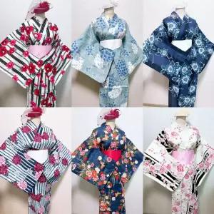 기모노 유카타 전통의상 리본 의상 여성용 코스프레 전통