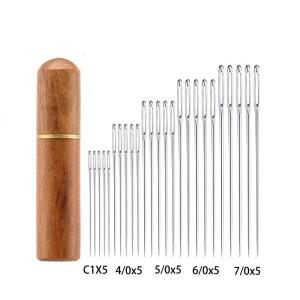 큰눈 바느질 바늘 크로스 스티치  실 수제 가죽 자수 액세서리 보관 용기 포함