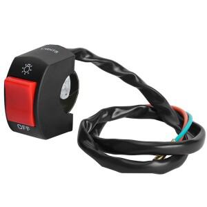 바이크 오토바이 7/8인치 핸들바 마운트 LED 헤드라이트 온/오프 스위치 버튼 포함 컨트롤