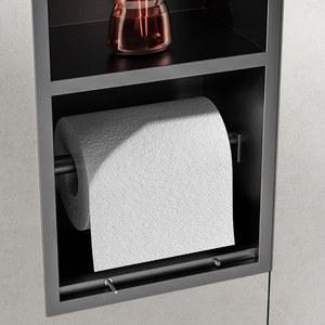 매립형 휴지걸이 휴지케이스 거치 선반 스테인리스 두루마리 방수 단품 디자인 티슈함 겸용