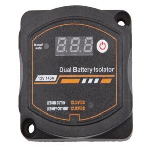 신형 스마트 듀얼 배터리 절연기 12V 140A 방수 디지털 전압 감지 릴레이 VSR 스위치 자동차 RV 캠퍼 UTV