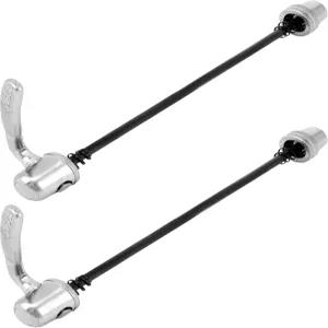 QWORK 트레이너 스큐어 실내 자전거 트레이너용 뒷바퀴 로드 및 MTB 호환 2개 세트