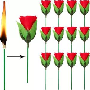 라이크러브 파이어 로즈 매직 무대 거리 파티를 위한 왁스 블록으로 소품을 보여주는 트릭 쇼