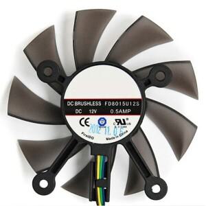 75MM FD8015U12S DC12V 0.5AMP 4PIN 쿨러 팬  GTX 560 GTX550Ti HD7850 그래픽 비디오 카드 냉각 팬용