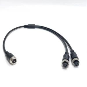 CCTV 카메라 커넥터 용 1피스 M12 4Pin 케이블 어댑터 4 가지  항공 헤드-항공 헤드 남성/여성 확장 Y 분배