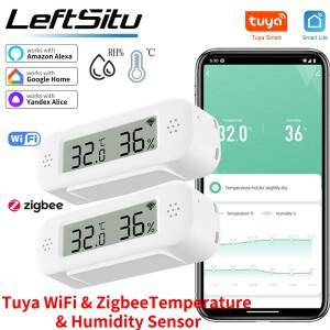 Tuya Zigbee WiFi 미니 소형 온도 습도 스마트 홈 APP Google Yandex Alexa와 원격 작업