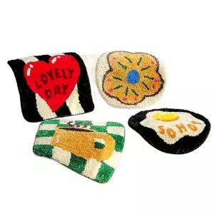 스킬자수 방석 키치 40x40cm 스퀘어 레트로 하트