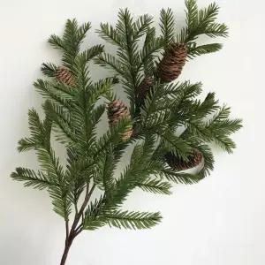 인조 소나무 가지 크리스마스 장식품 거실 인테리어 소품