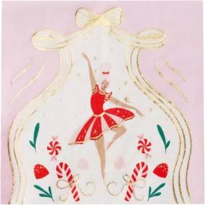 봉쥬르 페티 슈가플럼 요정 종이 파티 대형 냅킨 프리미엄 홀리데이 테이블 장식 크리스마스 호두까기 인형