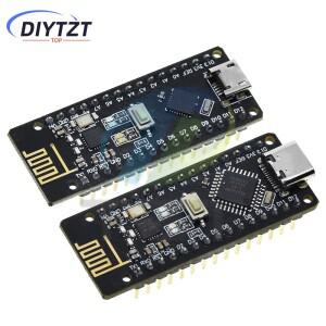 DIYTZT RF-Nano for Arduino호환 Nano V3.0  마이크로 USB 나노 보드 ATmega328P QFN32 5V 16M CH340  NRF2