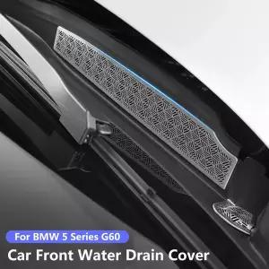 본넷덕트 후드 에어덕트 2PCS 세트 자동차 앞 물 배수 커버 엔진 유리 BMW 호환 5 시리즈 G60 용 안티 차단