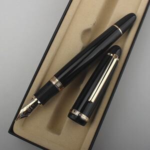 Jinhao X850 금속 만년필, 블랙 골드 EF F 이리듐 펜촉, 학교 사무용품 잉크 선물 문구, 신제품