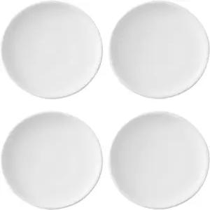 위이다 4인치 매트 화이트 세라믹 식물 접시(4팩)-식물 화분 접시용 배수 트레이 4 5 6 7 8 9 10 11 12