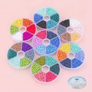 비즈아트 아크릴 시드비즈 팔찌만들기 6칸 간편세트 Lek4+7Bzw