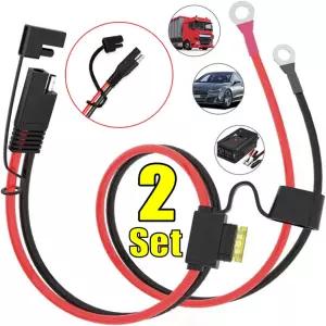 전기자전거 배선 하네스 바이크 오토바이 배터리 터미널 용 12-24V 충전기 케이블 SAE 연장 코드 커넥터 Mo