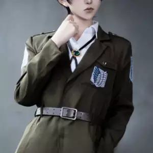 진격의 거인 코스프레 풀 의상 조사병단 세트 애니 코스튬 남자 군인 병사 빅사이즈