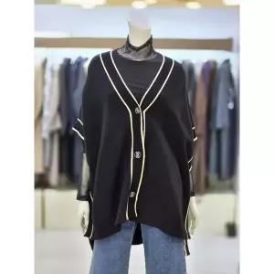 [트리아나]소고 세이브존07 소고 여성 배색 라인 오버핏 니트 베스트 AJ1GA07_P359103529