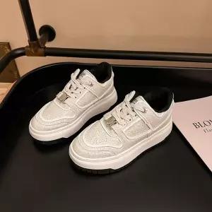 가을 여사친 배색 스니커즈 키높이 신발 보드화 통굽 운동화 러닝화 유행3