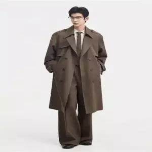 캐주얼 남성 트렌치 봄가을 하프트렌드 멋쟁이 데일리 무릎넘침 코트 다올3